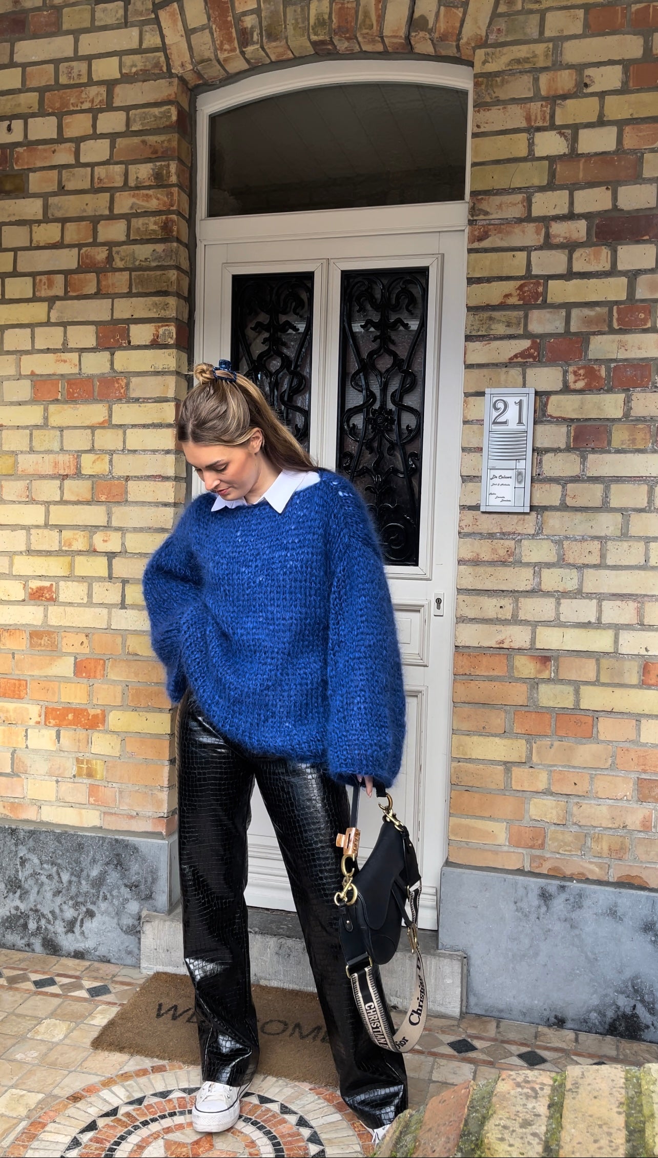 OVERSIZED OLIVIA KNIT - koningsblauw