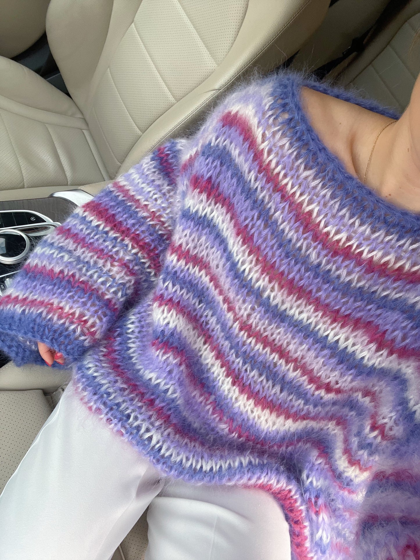 OVERSIZED OLIVIA KNIT - Purple rain